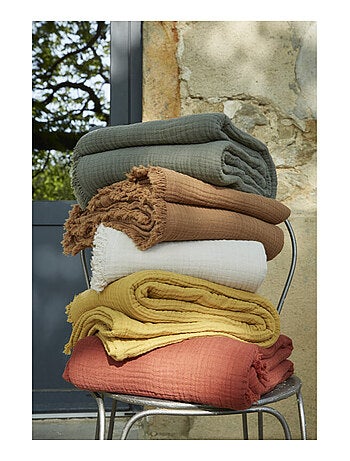 Plaid - L'effet papillon - 100% gaze de coton 125 gr/m²