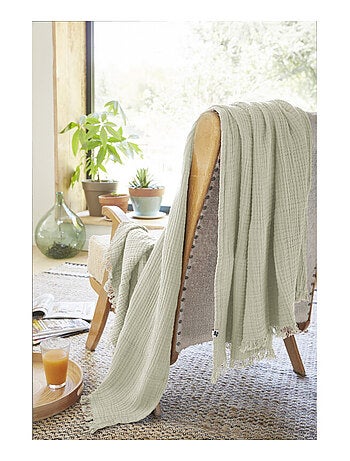 Plaid - L'effet papillon - 100% gaze de coton 125 gr/m²