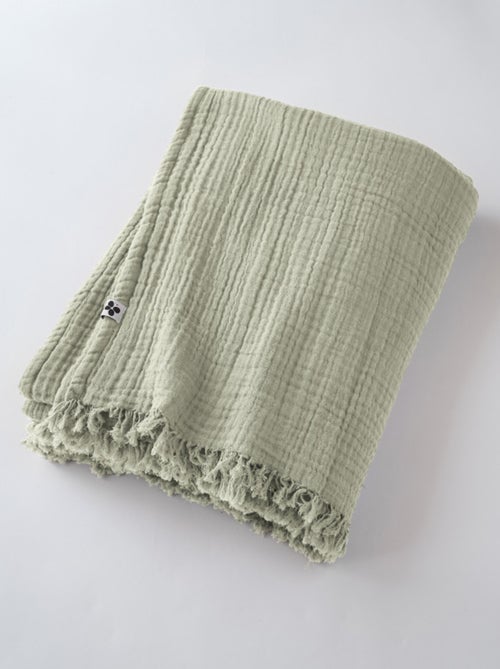 Plaid - L'effet papillon - 100% gaze de coton 125 gr/m² - Kiabi