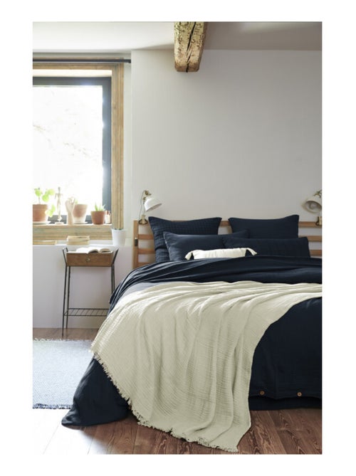 Plaid - L'effet papillon - 100% gaze de coton 125 gr/m² - Kiabi