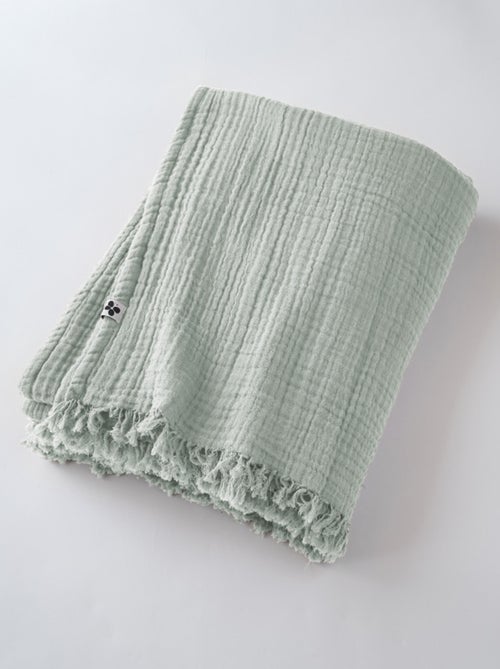 Plaid - L'effet papillon - 100% gaze de coton 125 gr/m² - Kiabi
