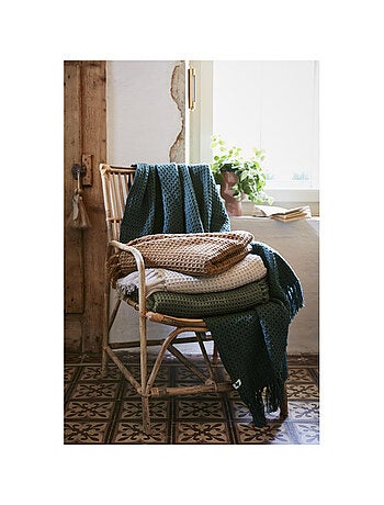 Plaid - L'effet papillon - 100% PET (Polyéthylène téréphtalate)