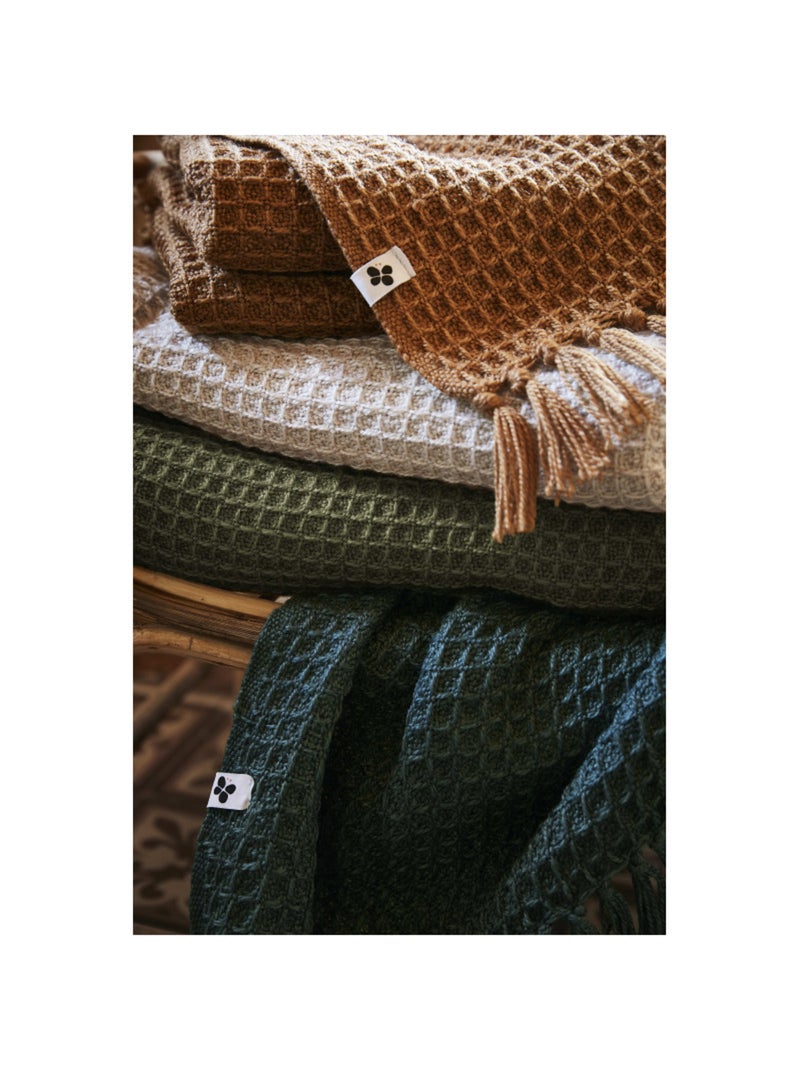 Plaid - L'effet papillon - 100% PET (Polyéthylène téréphtalate) Bleu nuit - Kiabi