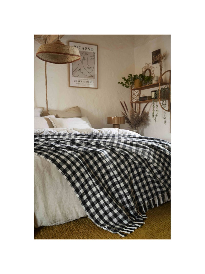 Plaid - L'effet papillon - 100% PET (Polyéthylène téréphtalate) Multicolore - Kiabi