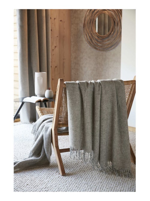 Plaid - L'effet papillon - 100% Pure laine vierge - Kiabi