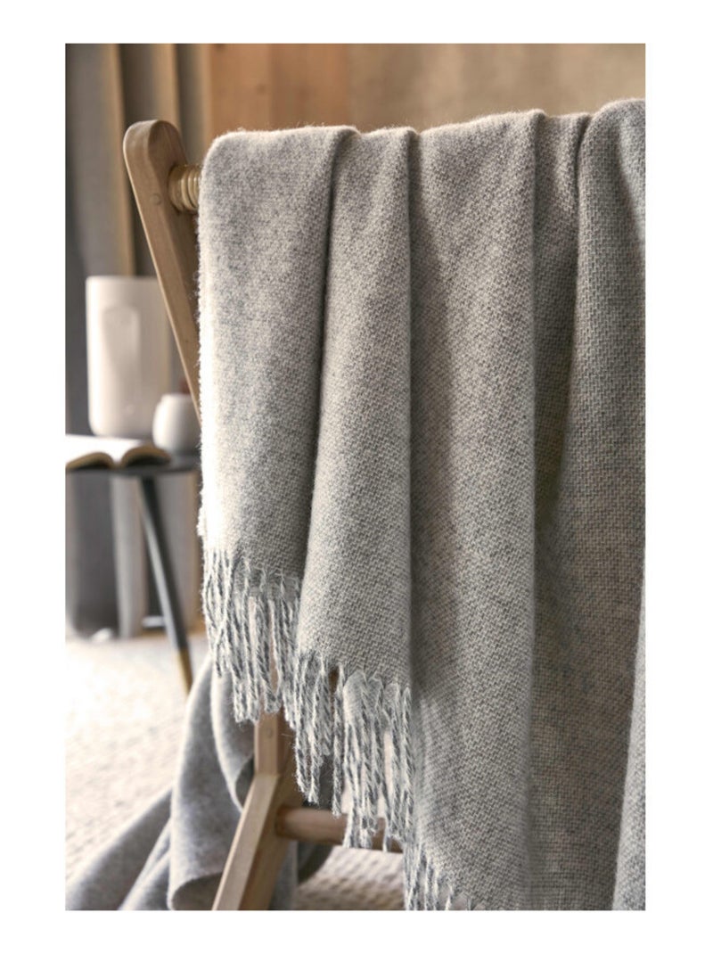 Plaid - L'effet papillon - 100% Pure laine vierge Multicolore - Kiabi