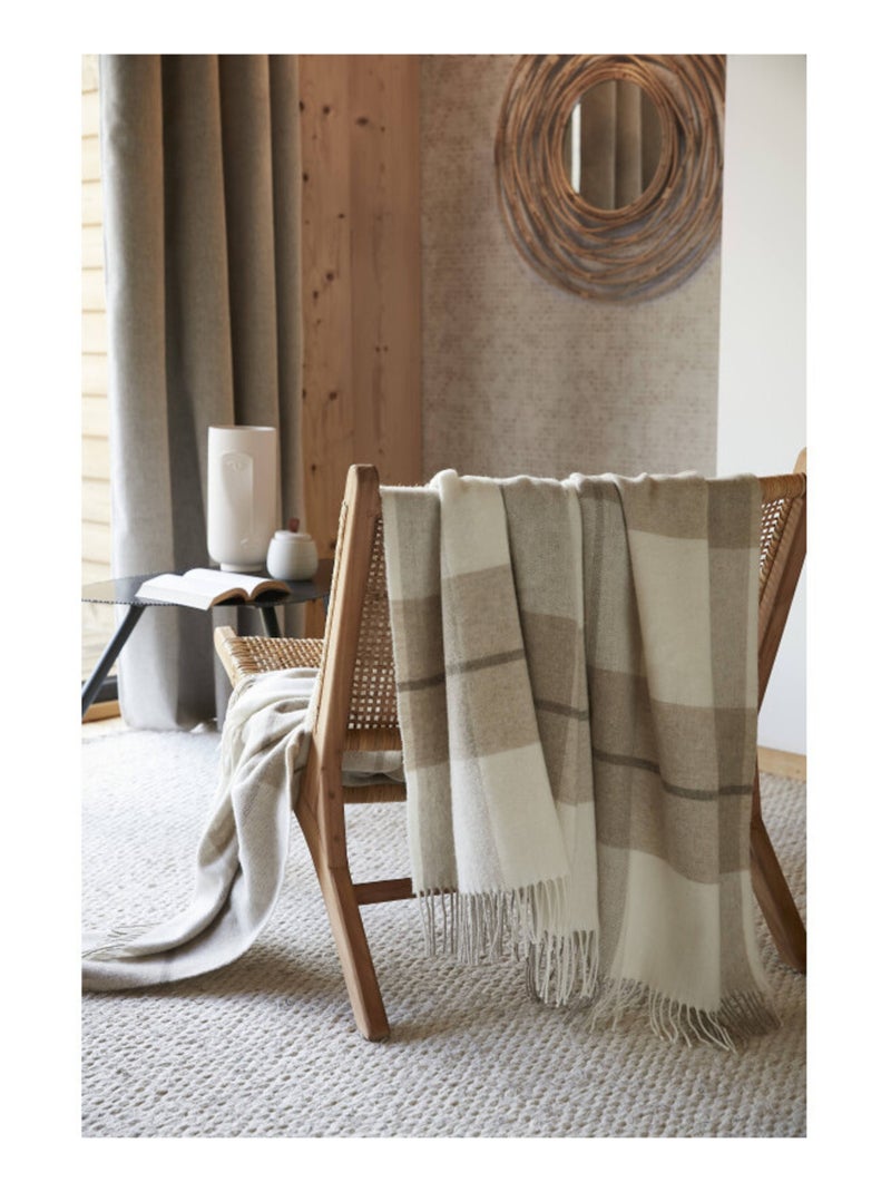 Plaid - L'effet papillon - 100% Pure laine vierge Multicolore - Kiabi