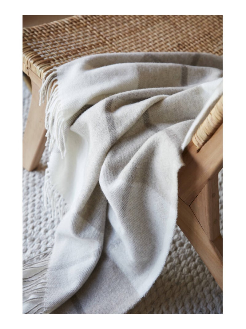 Plaid - L'effet papillon - 100% Pure laine vierge Multicolore - Kiabi