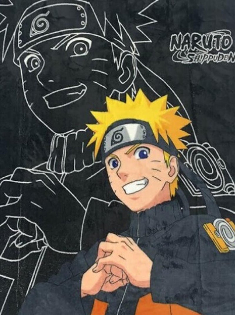 Plaid - Naruto - 110 cm x 150 cm Multicolore - Kiabi