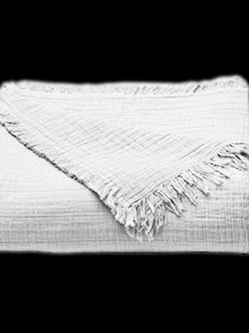 Plaid - Toison d'Or - 100% double gaze de coton 300 gr/m² - Kiabi Plaid - Toison d'Or - 100% double gaze de coton 300 gr/m² - Kiabi