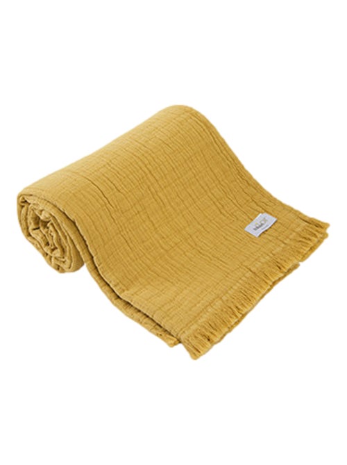 Plaid - Toison d'Or - 100% double gaze de coton 300 gr/m² - Kiabi Plaid - Toison d'Or - 100% double gaze de coton 300 gr/m² - Kiabi