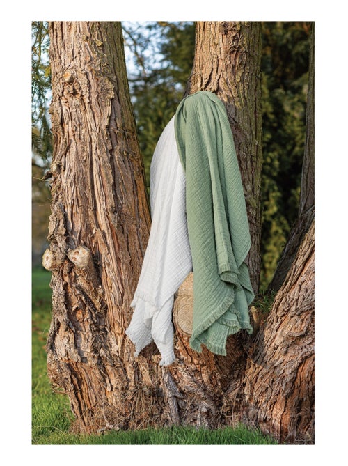 Plaid - Toison d'Or - 100% double gaze de coton 300 gr/m² - Kiabi