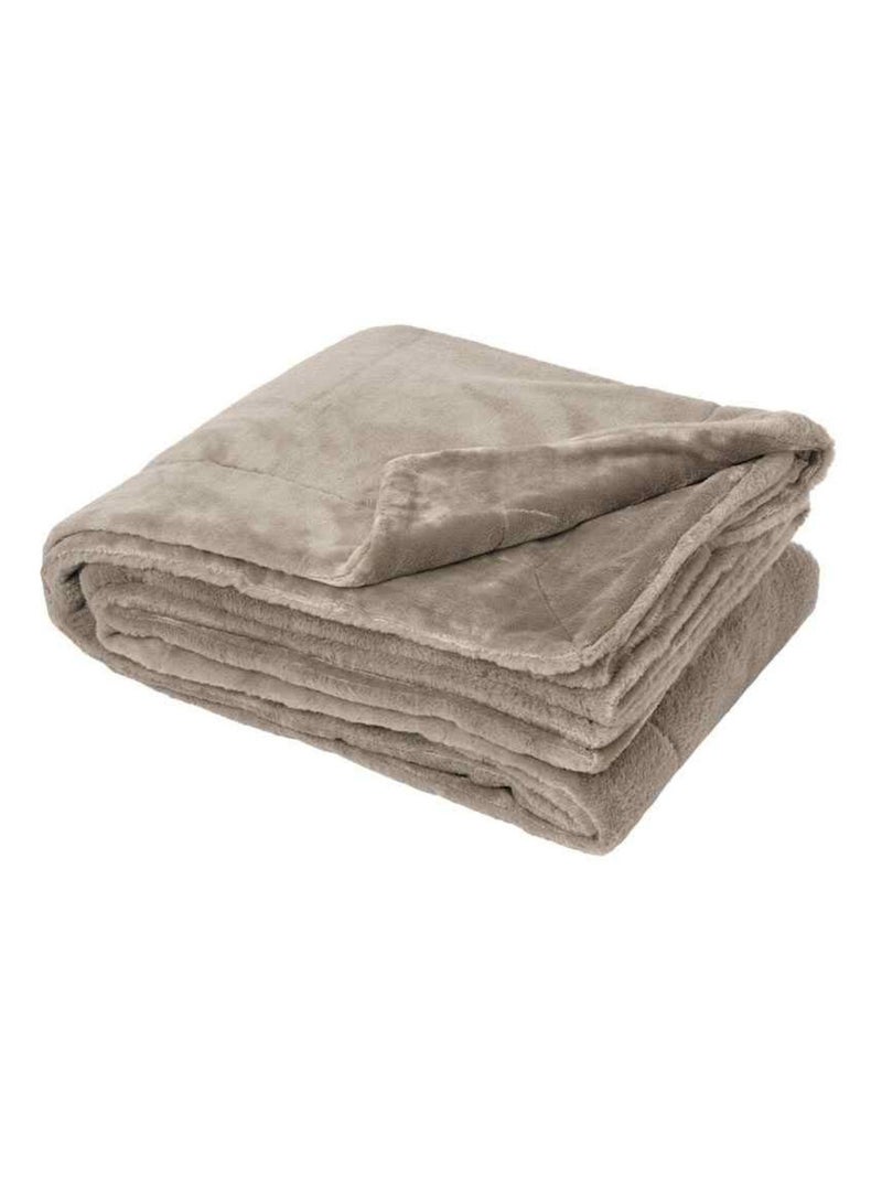 Plaid - Toison d'Or - 100% Polyester Beige - Kiabi