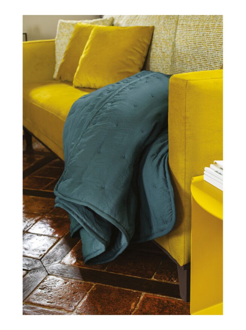 Plaid - Toison d'Or - 100% Polyester Bleu foncé - Kiabi