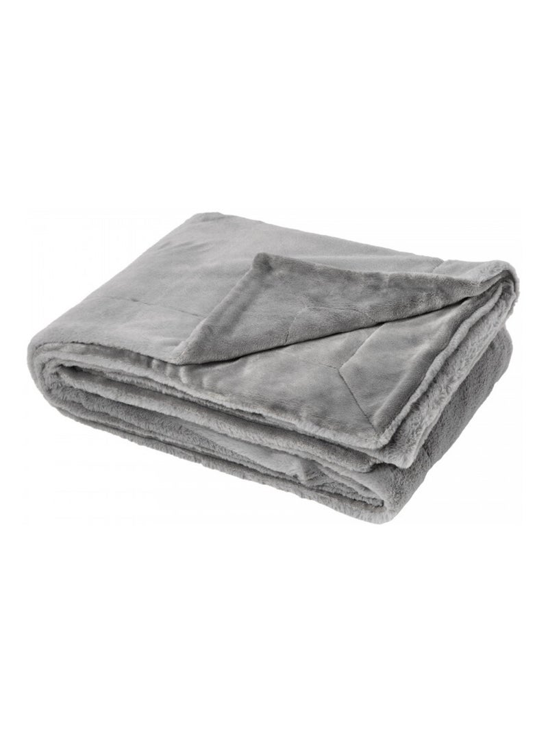 Plaid - Toison d'Or - 100% Polyester Gris - Kiabi