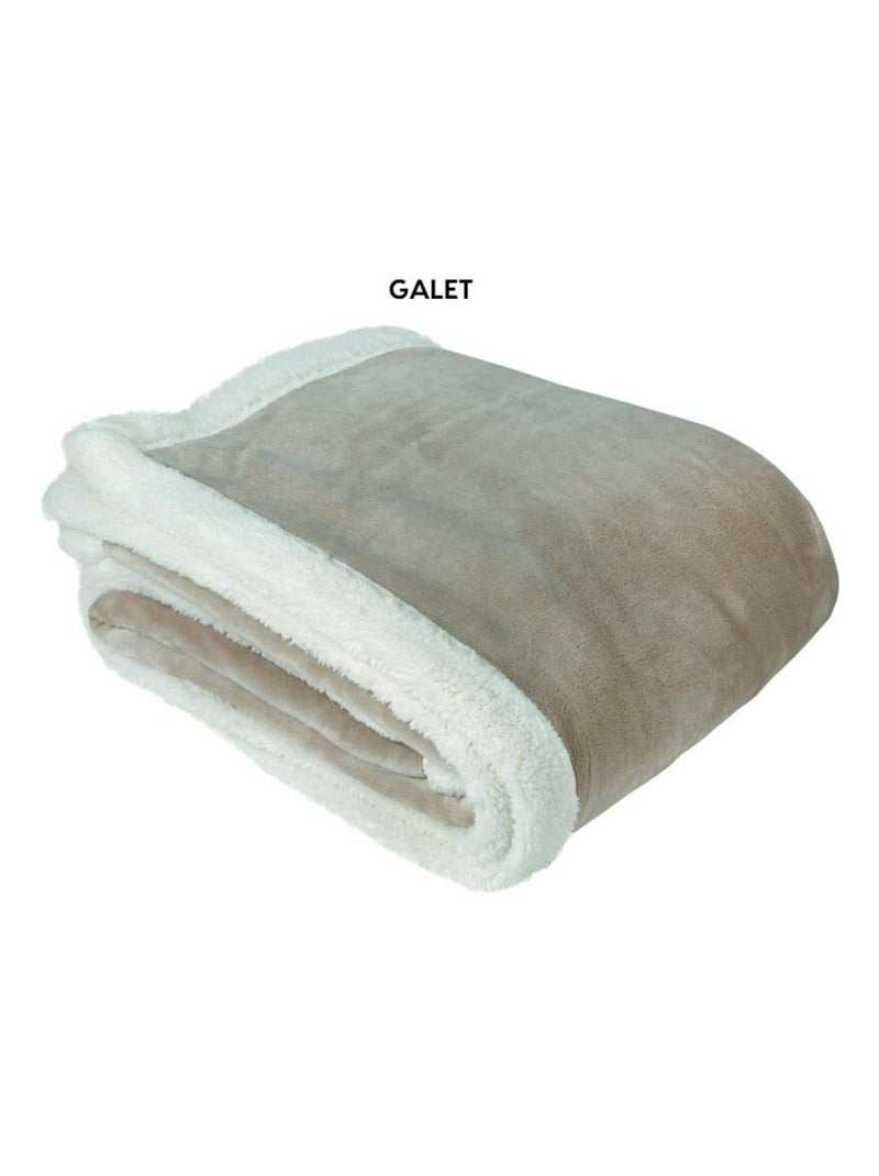 Plaid - Toison d'Or - 100% Polyester Gris moyen - Kiabi