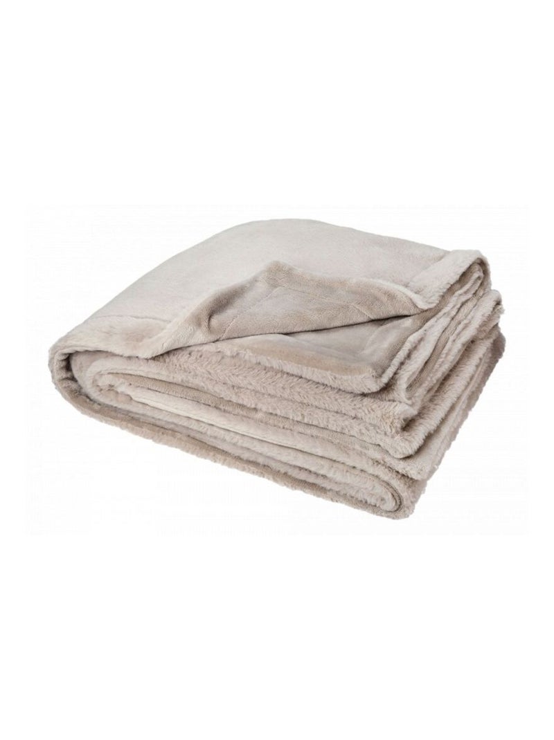 Plaid - Toison d'Or - 100% Polyester Gris moyen - Kiabi
