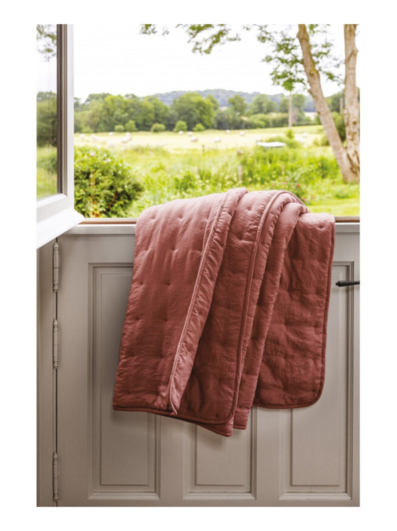 Plaid - Toison d'Or - 100% Polyester Terracotta - Kiabi