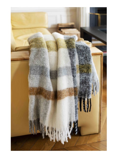 Plaid - Toison d'Or - 28% Alpaga 28% Mohair 24% Laine 20% Polyamide - Kiabi