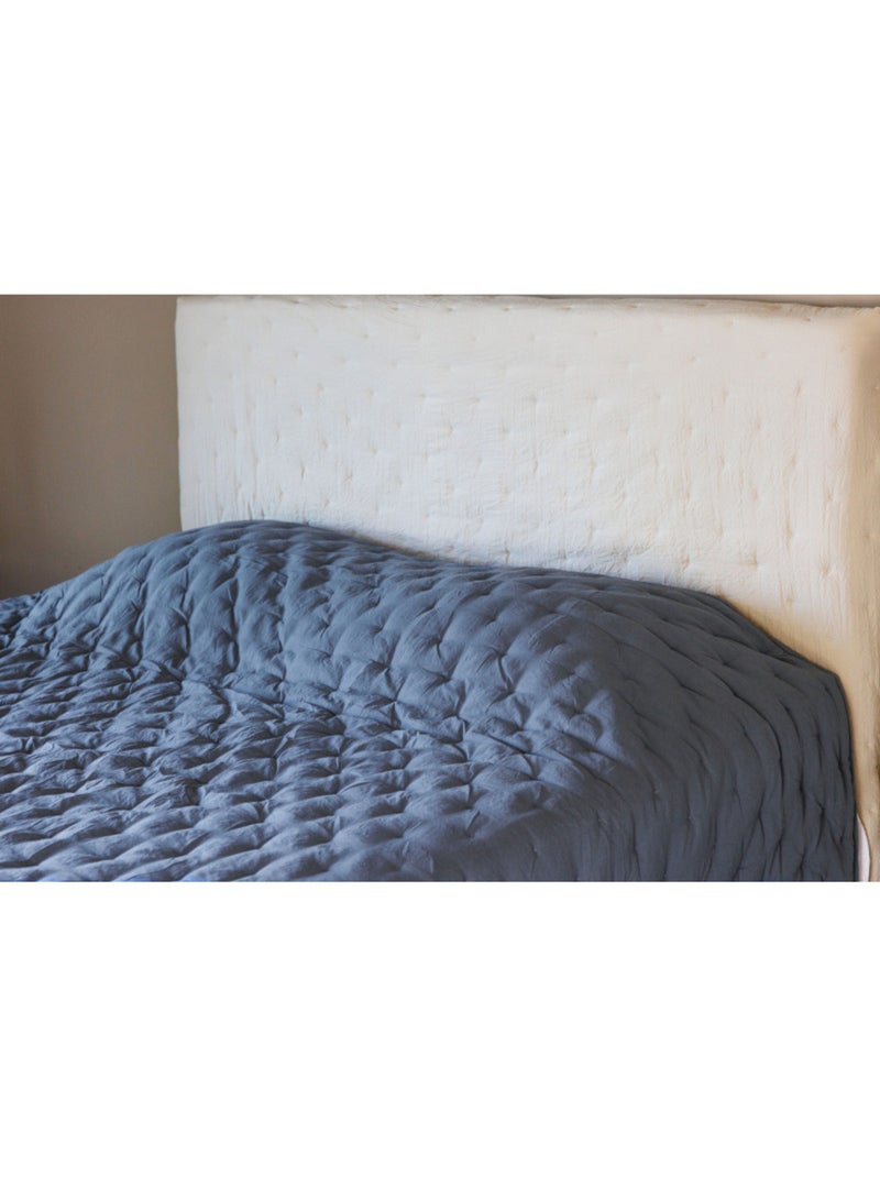 Plaid - vent du sud - microfibre Bleu canard - Kiabi