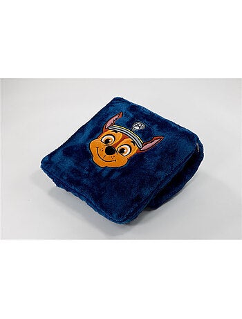 Plaid 100x150 cm pliant en Coussin 40x40 cm Pat'Patrouille 2 en 1