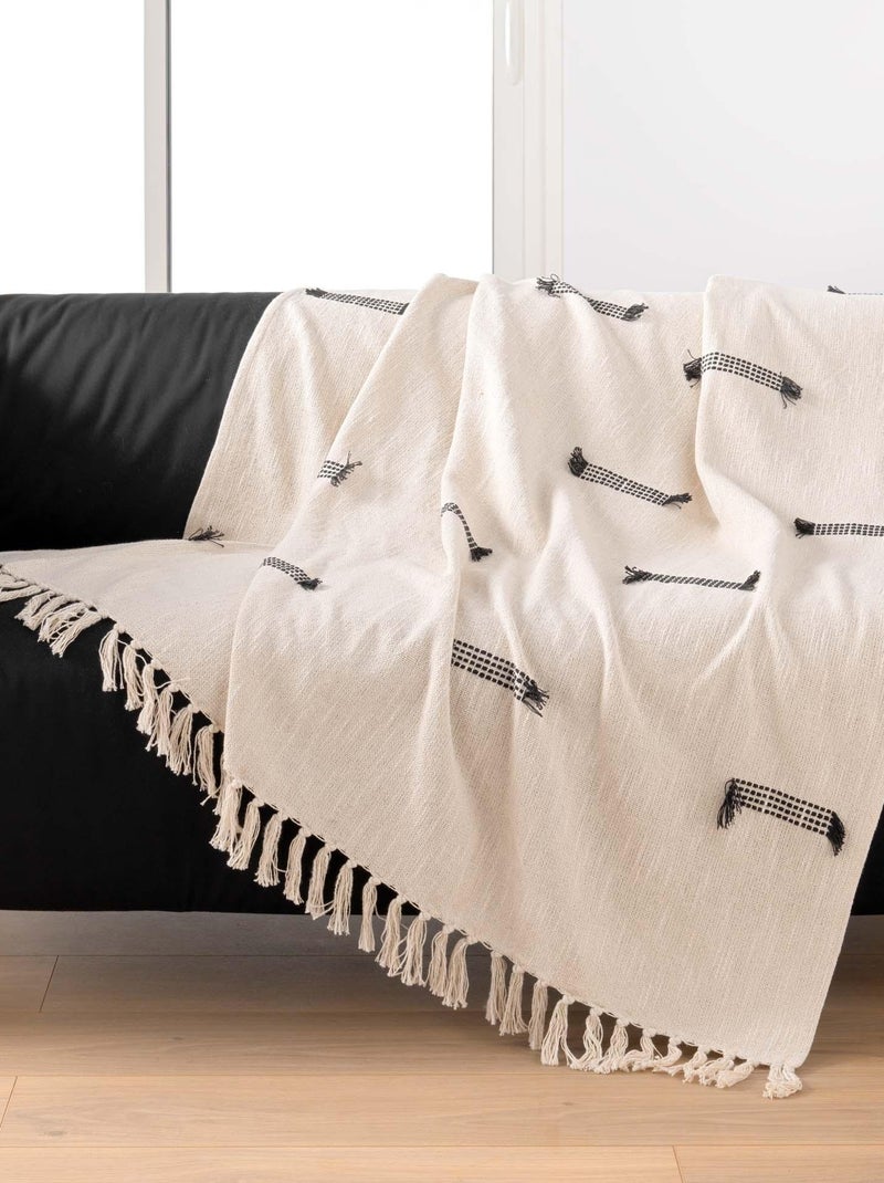 Plaid 125 x 150 cm Juline Beige - Kiabi