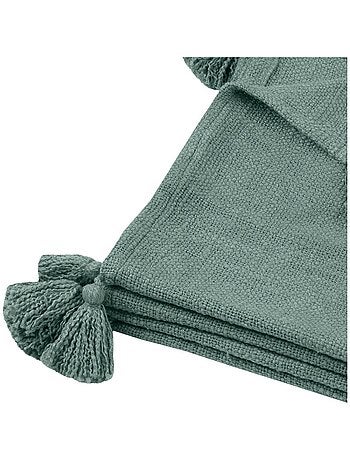 Plaid 125x150 cm Sanchez sauge coton