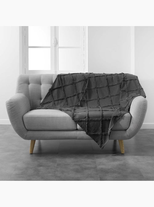 Plaid 125x150cm Calyssa anthracite - Kiabi