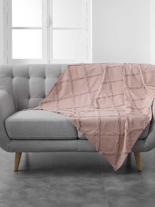 Plaid 125x150cm Calyssa rose - Kiabi