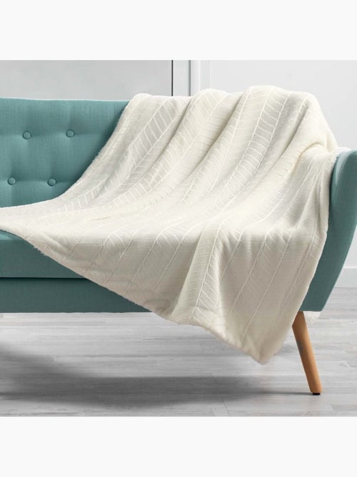 Plaid 125x150cm Zema naturel - Kiabi Plaid 125x150cm Zema naturel - Kiabi