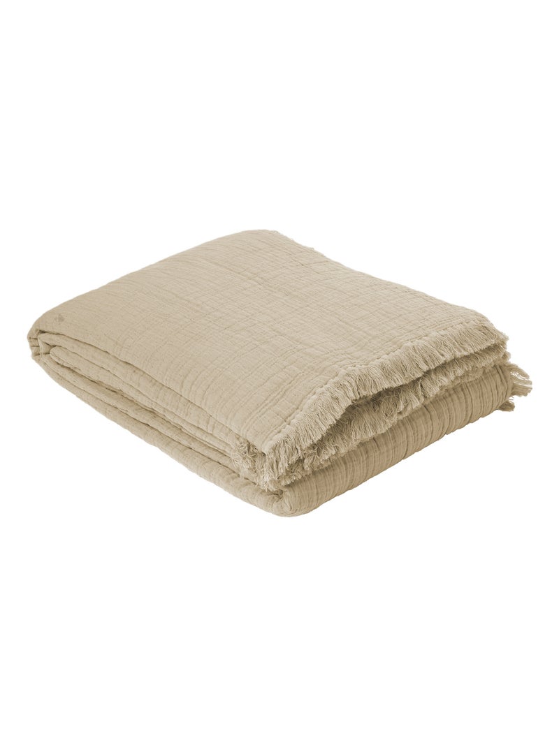 Plaid 125x180 BREHAT Beige argile - Kiabi