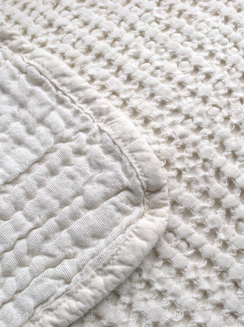 Plaid 125x180 JAIPUR coton Craie - Kiabi