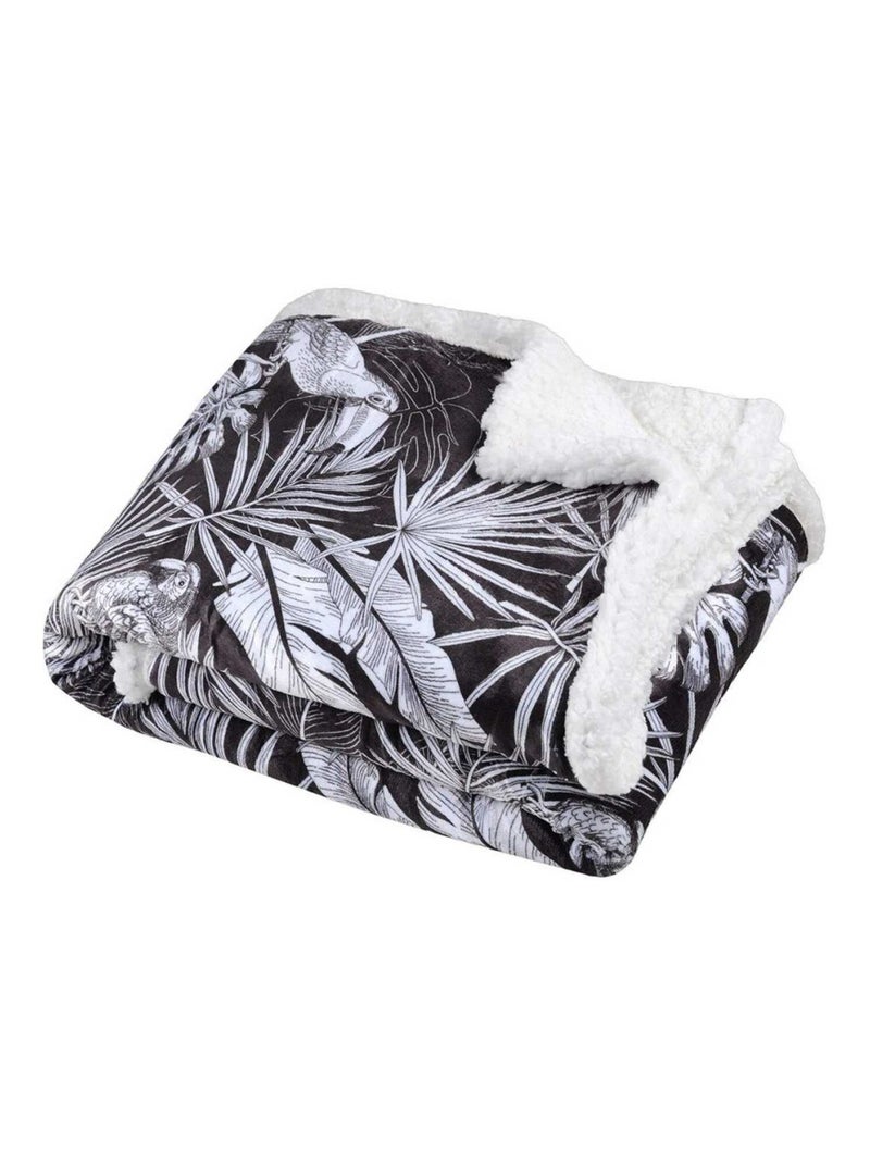 Plaid 130x160 cm Alaia noir Noir - Kiabi