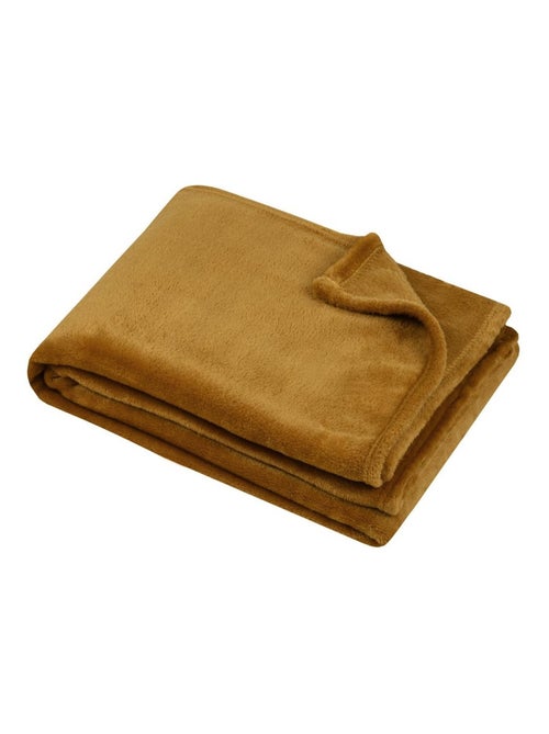 Plaid 130x160 cm Collection Confort camel - Kiabi