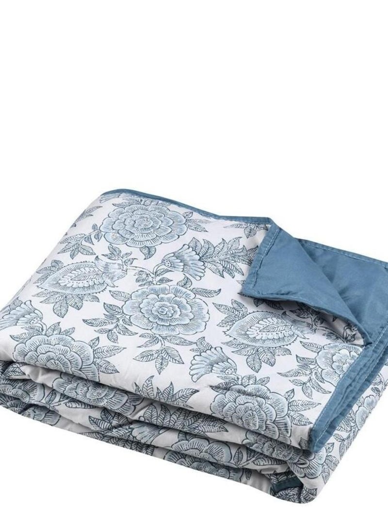 Plaid 130x160 cm Julianne bleu Bleu - Kiabi