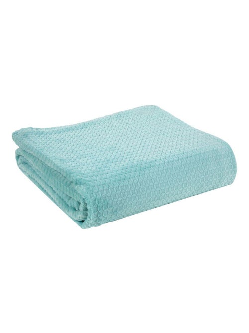 Plaid 130x160 cm Polyester Aqua - Kiabi