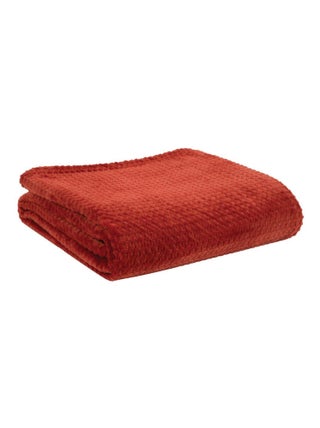 Plaid 130x160 cm Polyester Terracotta