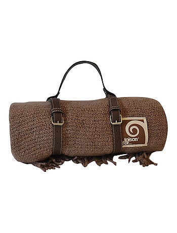 Plaid 130x170 cm LULEA noisette