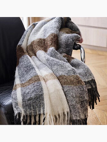 Plaid 130x180 ISEO alpaga, laine, mohair, polyamide