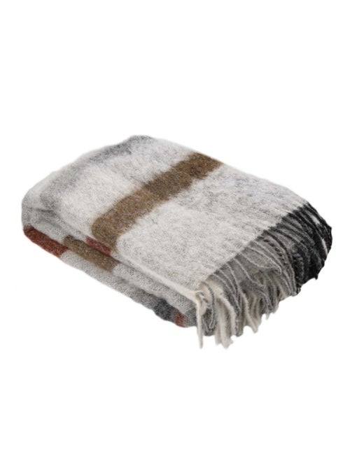Plaid 130x180 ISEO alpaga, laine, mohair, polyamide - Kiabi