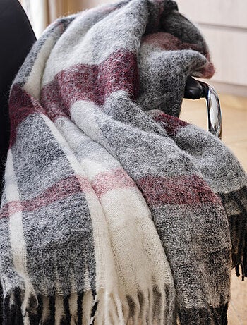 Plaid 130x180 ISEO alpaga, laine, mohair, polyamide