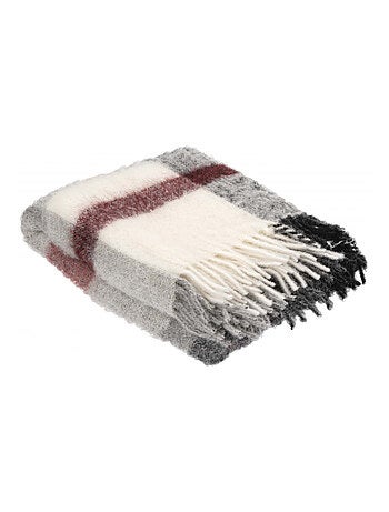 Plaid 130x180 ISEO alpaga, laine, mohair, polyamide