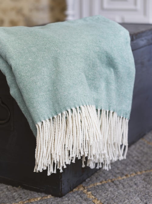 Plaid 130x180 ROMA coton recyclé et polyester - Kiabi