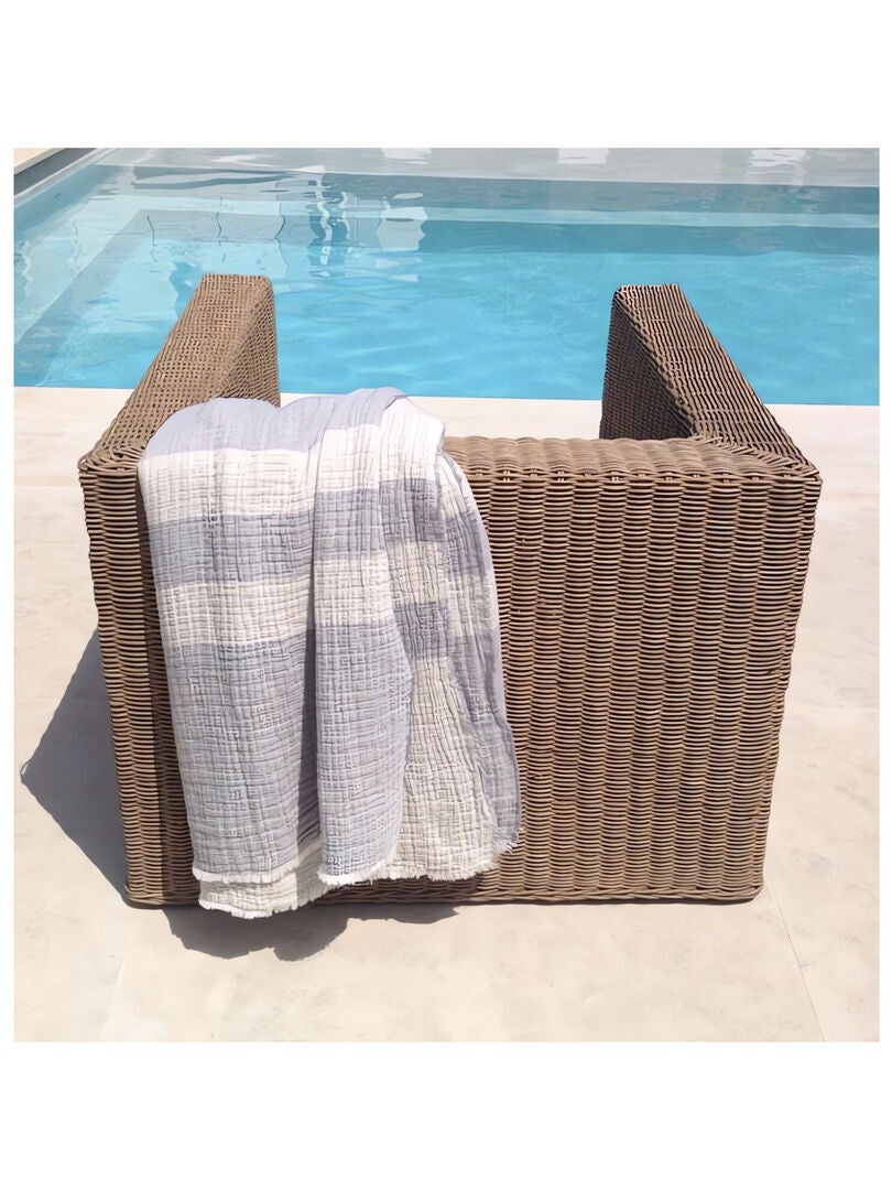 INDACORIFY Peignoir de bain en coton gaufré imprimé à la main, kimono pour l'été, le spa, le spa, la plage, le style bohème hippie, Multicolore