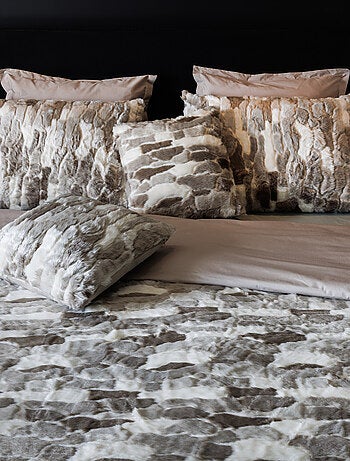 Plaid 150x200 LYNX en fausse fourrure doublée velours