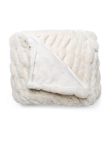 Plaid 150x200 ZIBELINE en fausse fourrure doublée velours