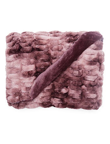 Plaid 150x200 ZIBELINE en fausse fourrure doublée velours