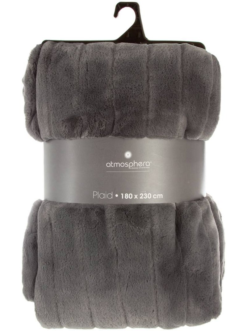 Plaid 2 personnes manoir Gris foncé - Kiabi