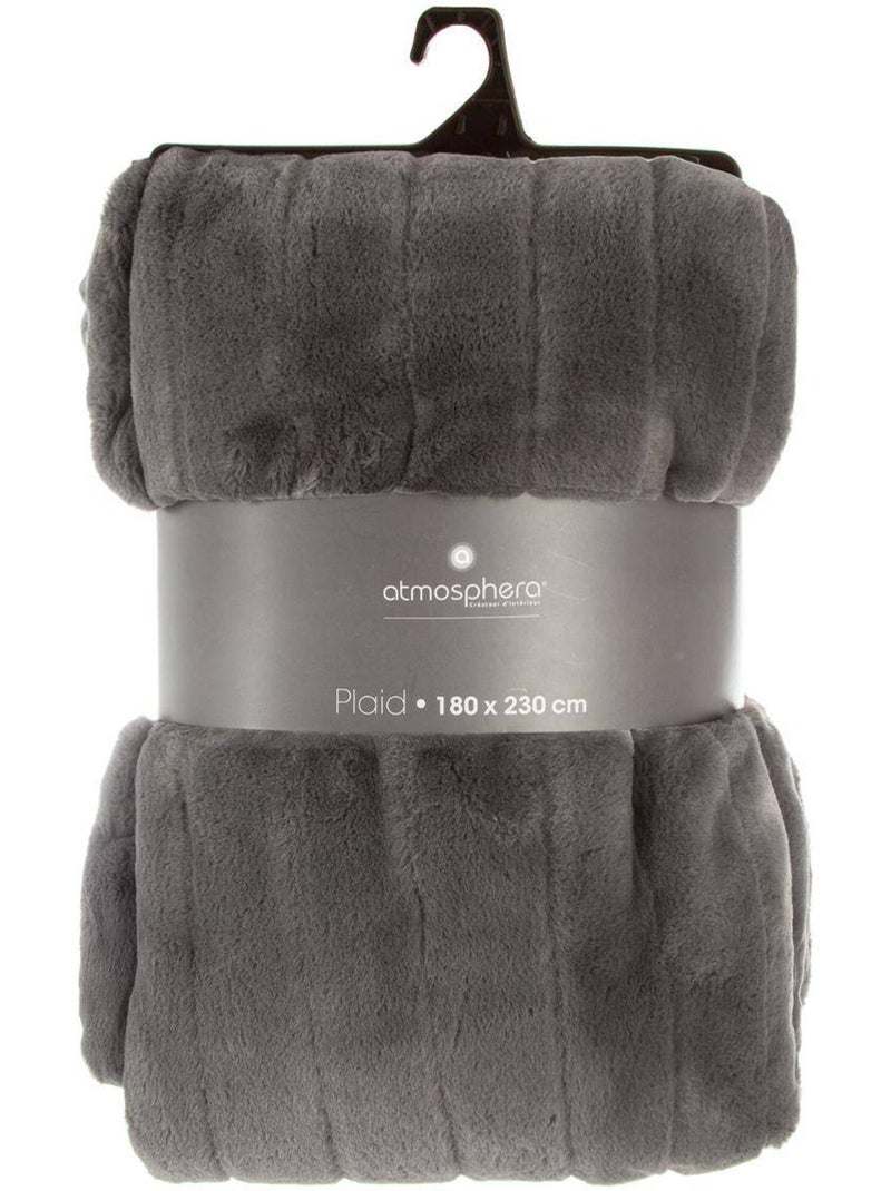 Plaid 2 personnes manoir Gris foncé - Kiabi