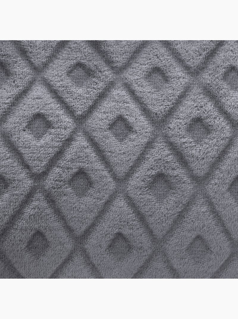 Plaid 3D LOSANGE Gris - Kiabi